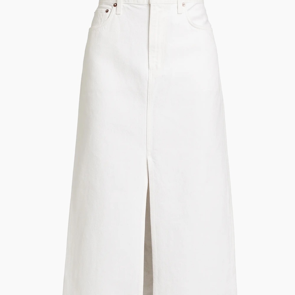 Agolde White Maxi Skirt